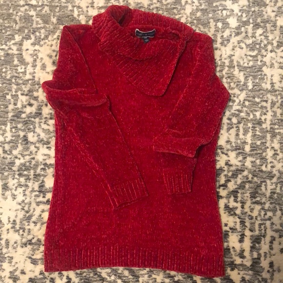 Karen Scott Petite Medium Red Turtle Neck Sweater - Picture 1 of 2